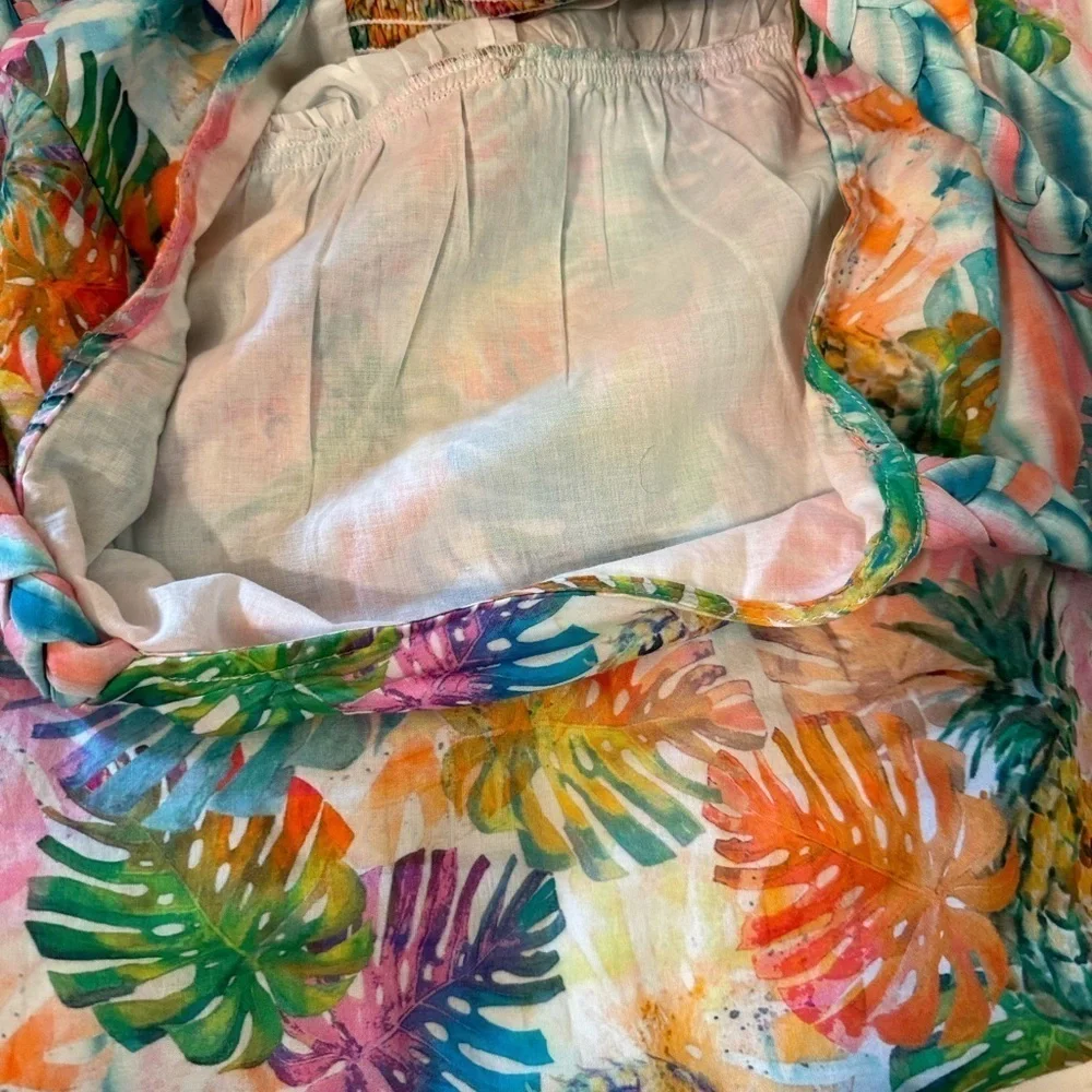 Destination 365 Long Maxi Dress. Size XS. Braided Straps. Floral. New - Picture 12 of 16